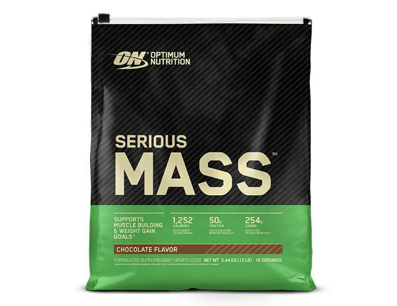 Optimum Nutrition Serious Mass Gainer Protein Powder Chocolate 5.44kg