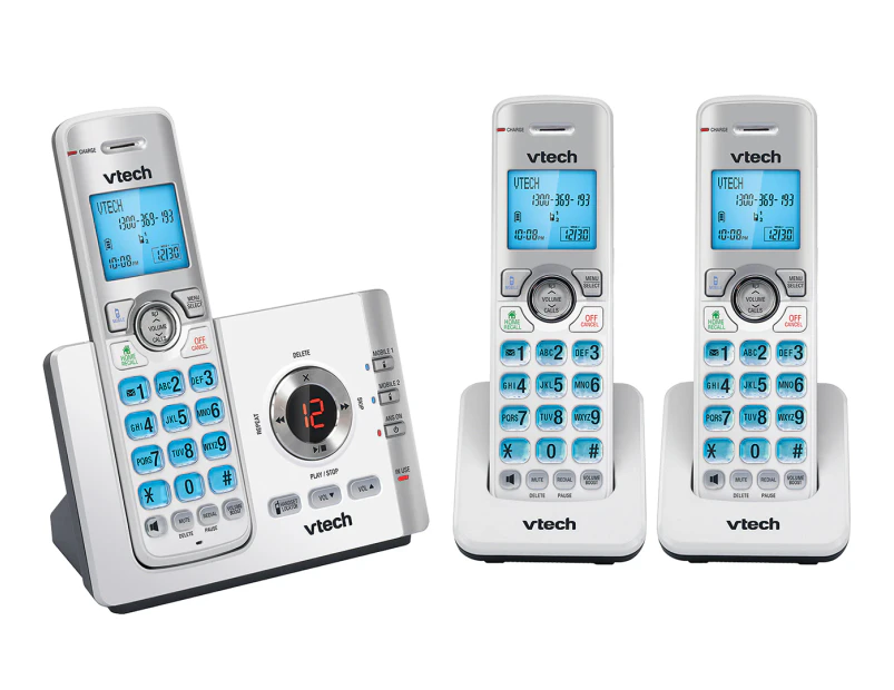 VTech Mobile Connect DECT 6.0 3-Handset Cordless Phone System