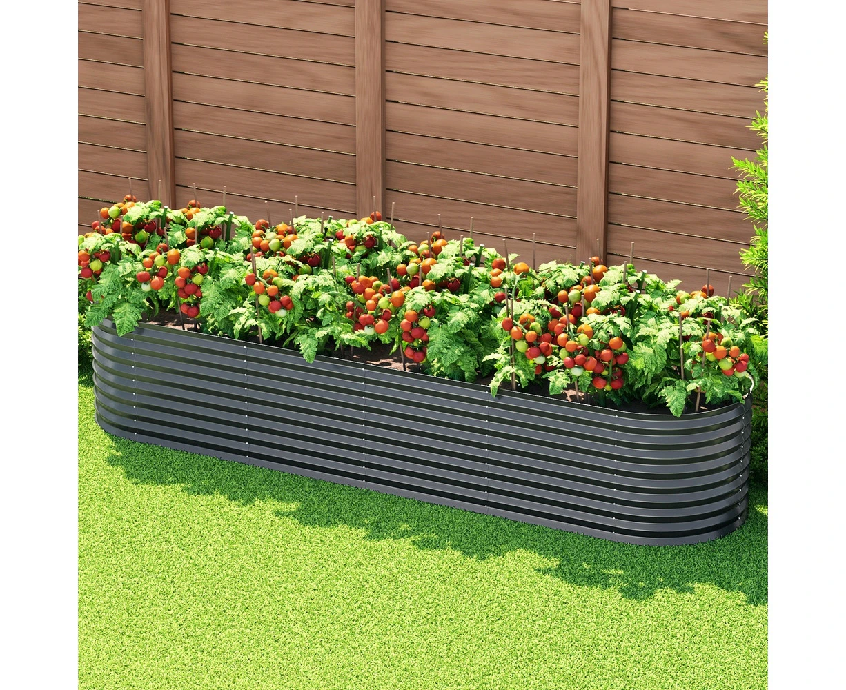 Green Fingers Garden Bed 320X80X56cm Oval Planter Box