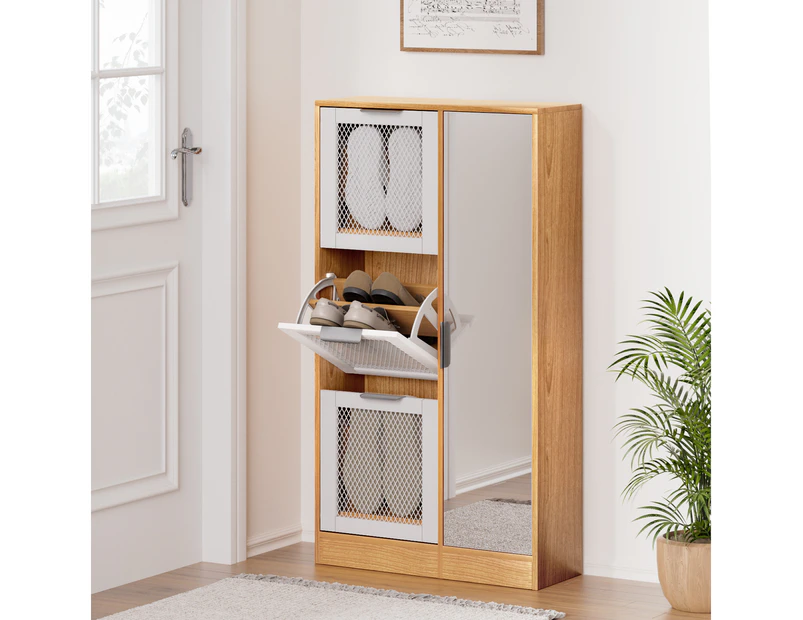 Artiss mirror deals shoe cabinet