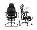 Artiss Ergonomic Office Chair Footrest Black