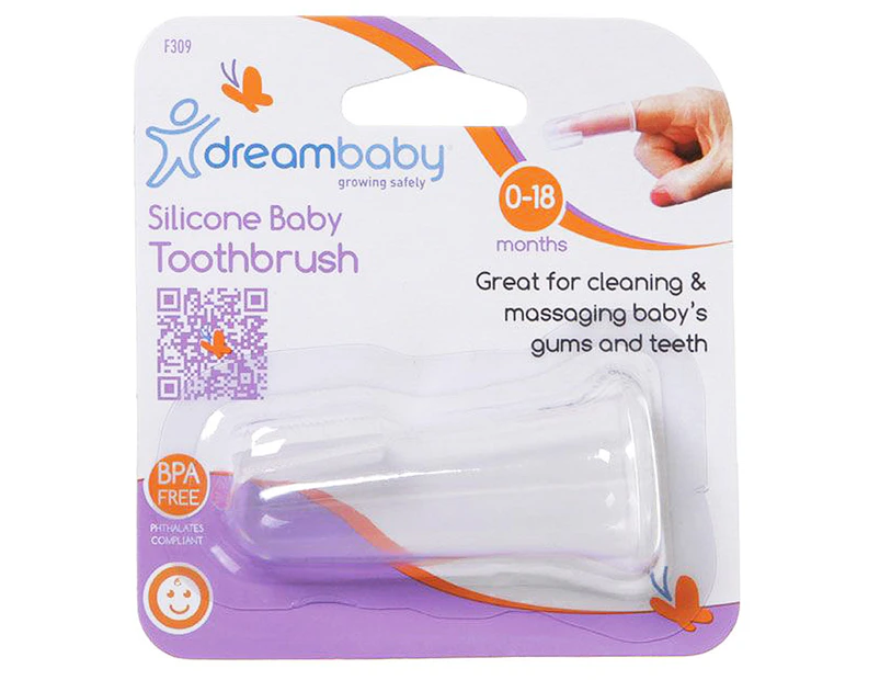 Dreambaby Silicone Baby Finger Toothbrush - Clear