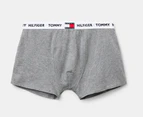 Tommy Hilfiger Youth Boys' 1985 Collection Trunks 2-Pack - Medium Grey Heather/Black