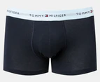 Tommy Hilfiger Men's Signature Cotton Essentials Trunks 3-Pack - Black/Hot Magenta/Lum Blue/Vivid Yellow