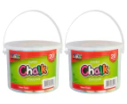 2 x Dats Jumbo Coloured Chalk 20-Pack - Assorted