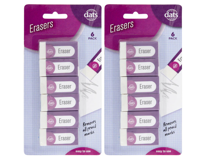 2 x Dats Erasers 6-Pack