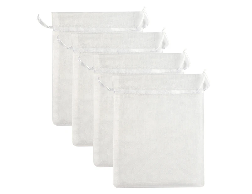 Krafters Korner 12x17cm Large Organza Bags 4-Pack - White