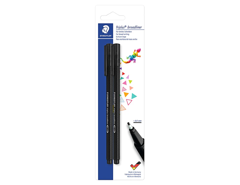 Staedtler Triplus Broadliner Pens 2-Pack - Black
