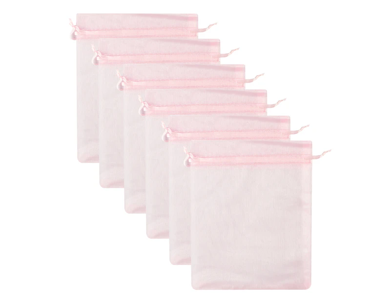 Krafters Korner 9.5x15cm Medium Organza Bags 6-Pack - Pink