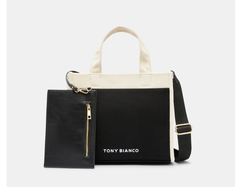 Tony Bianco Teegan Tote Bag - Black/Coconut