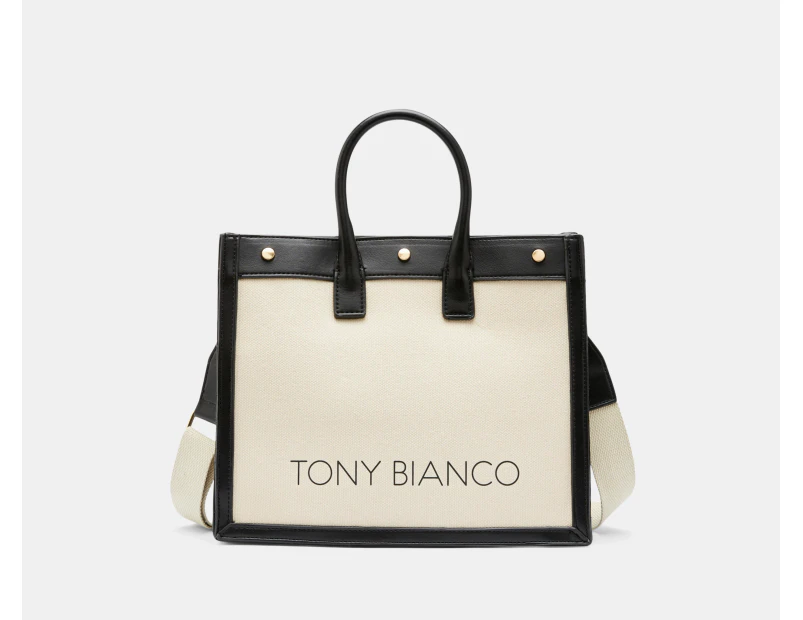Tony Bianco Rani Tote Bag - Coconut/Black