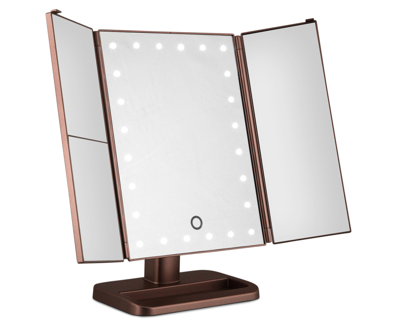 3 way store mirror with lights