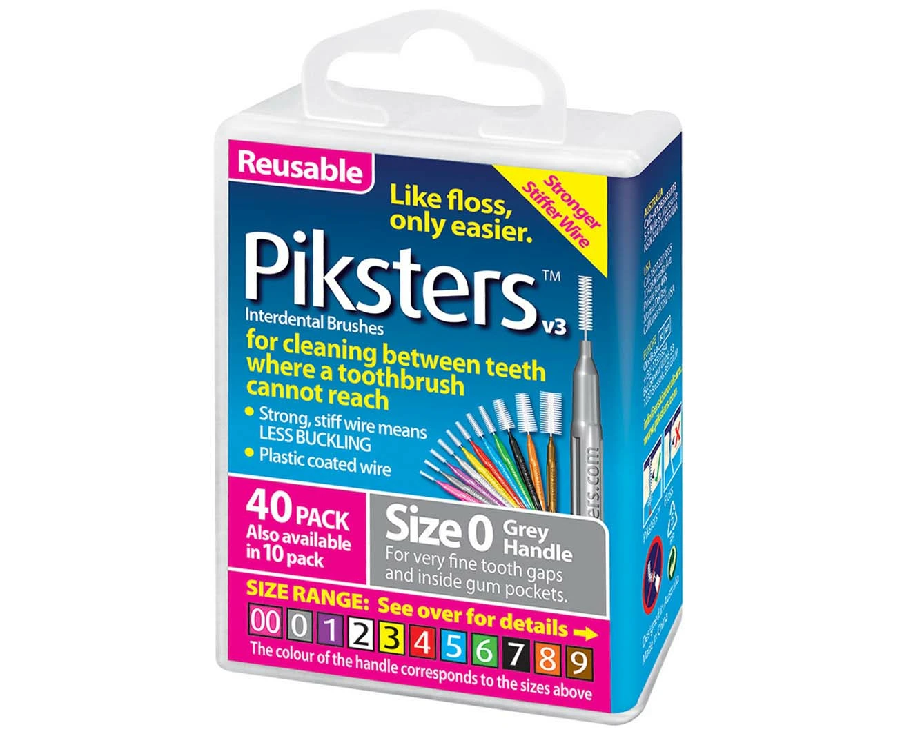 Piksters Interdental Brushes 40pk - Size 0