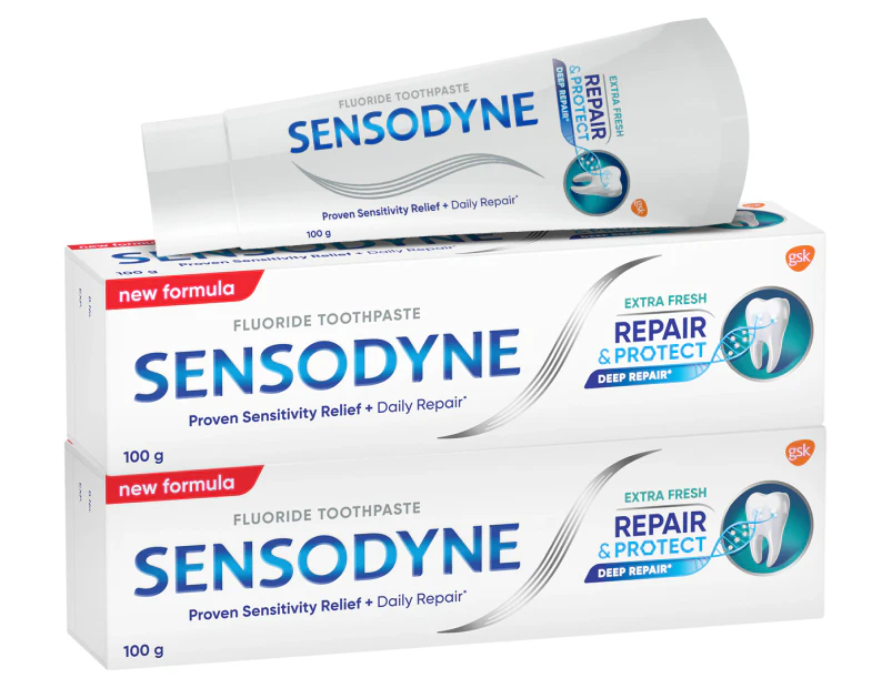 2 x Sensodyne Repair & Protect Toothpaste Extra Fresh 100g