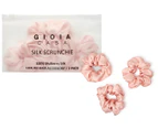 Gioia Casa Thick Silk Scrunchie 3-Pack - Pink