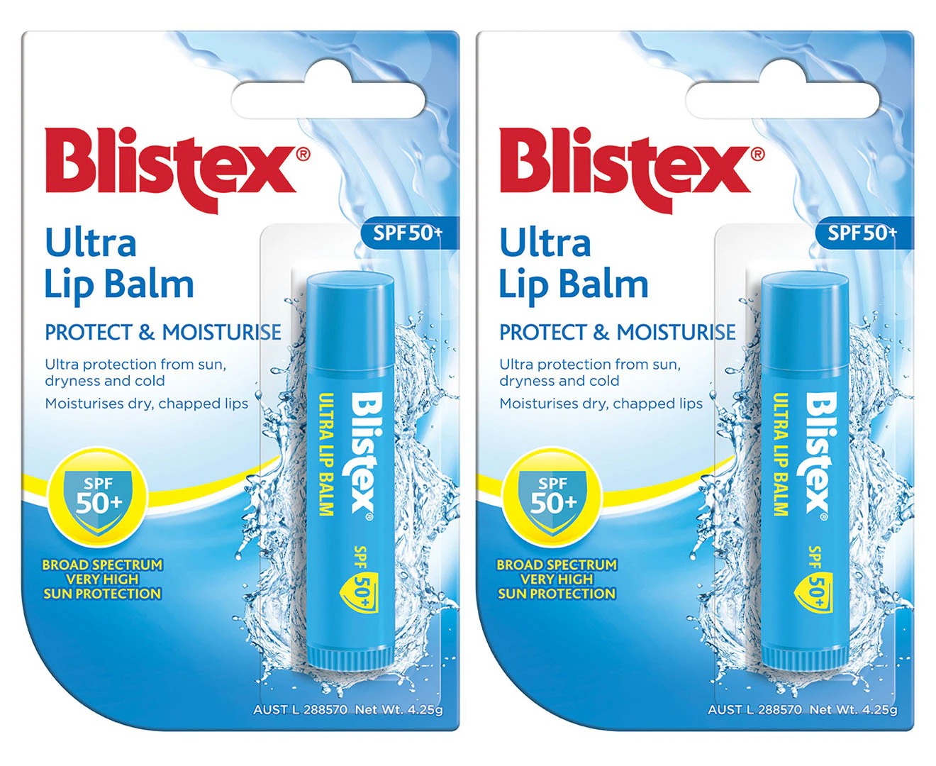 2 x Blistex Ultra Lip Balm SPF50+ 4.25g