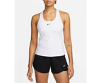 Nike Womens Swoosh Dri-FIT Medium-Support Padded Sports Bra Tank - White