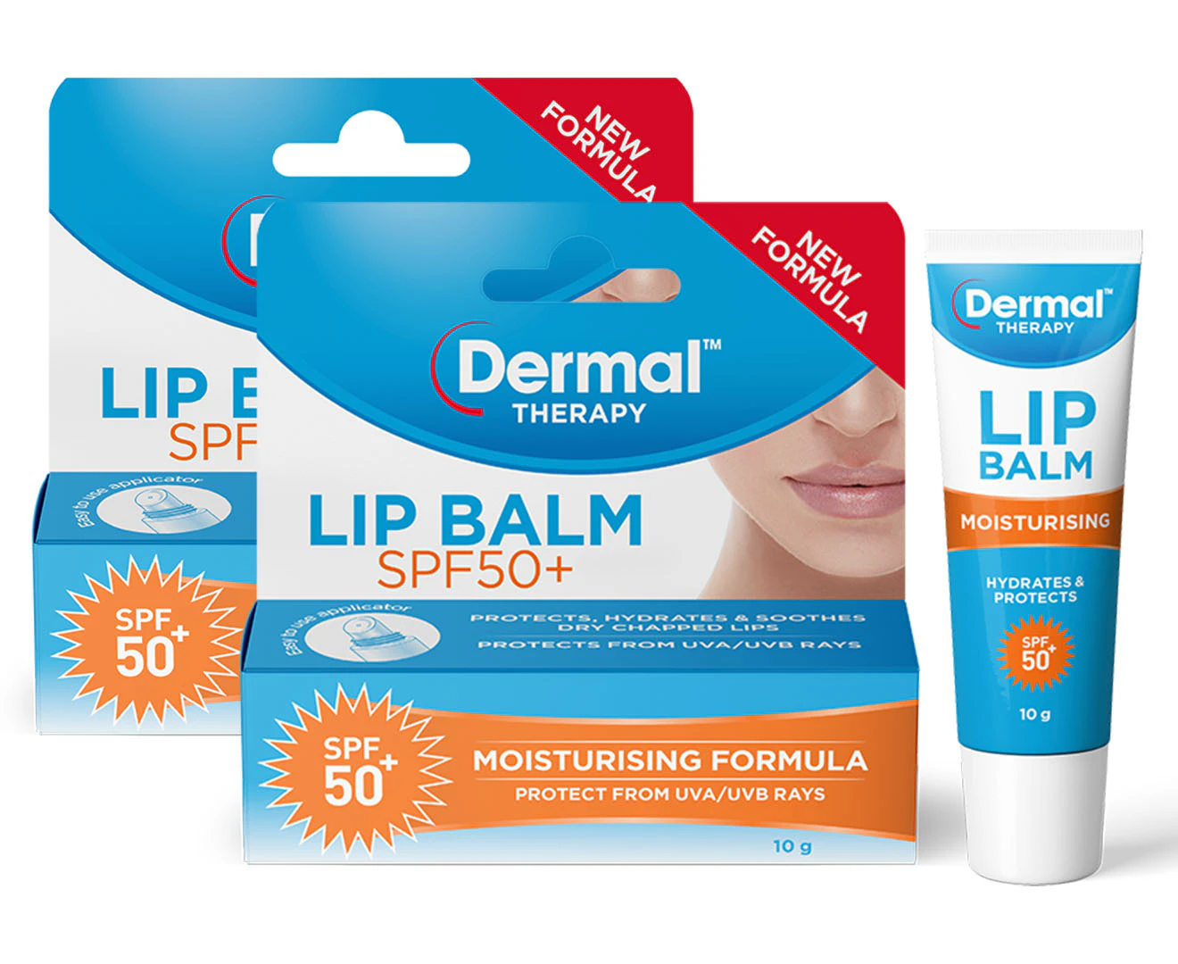 2 x Dermal Therapy Lip Balm SPF 50+ 10g