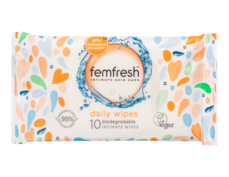 Femfresh Intimate Hygiene Cleansing Wipes 10-Pack