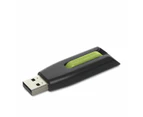 Verbatim V3 USB Drive, 64GB - Green - Green