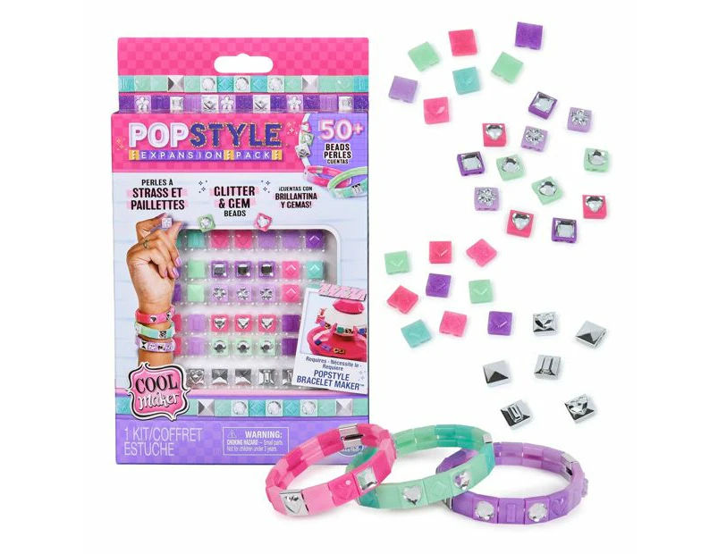 Spin Master Cool Maker PopStyle Glitter & Gem Expansion Pack DIY Bracelet 6+