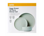 Dinner Set, 12 Piece - Anko - Green