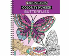 Brain Games Color by Number Butterflies