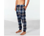 Mitch Dowd - Men's Bobby Check Bamboo Flannel Slim Leg Sleep Pant - Navy