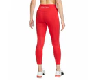 Nike Air Womens Dri-FIT Fast Mid-Rise 7/8 Running Tights - Red