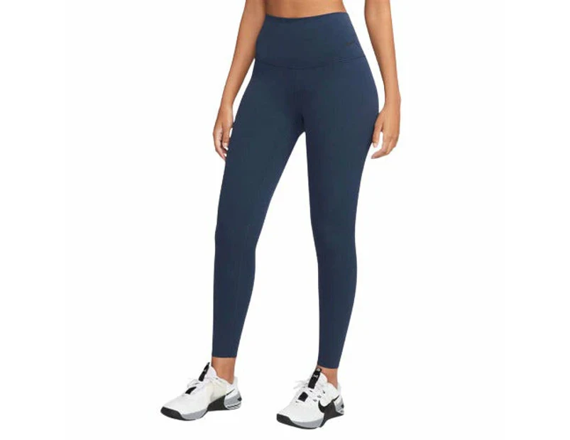 Nike Womens Zenvy Gentle Support High Waisted 7/8 Tights - Blue