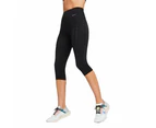 Nike Go Womens Firm Support High-Waisted Capri Tights - Black