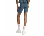 adidas Womens Future Icons Mid Rise 3-Stripes Bike Shorts - Green