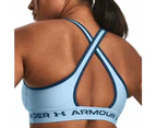 Under Armour Womens HeatGear Crossback Mid Bra - Blue