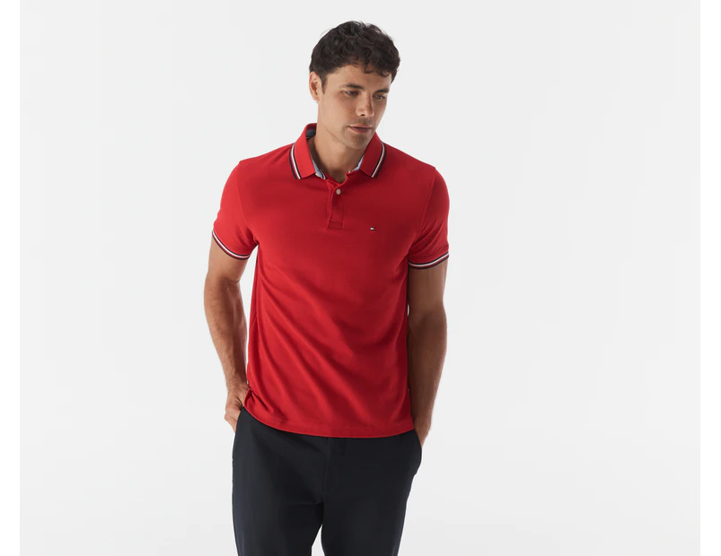 Tommy Hilfiger Men's Winston Solid Wicking Polo Shirt - Haute Red