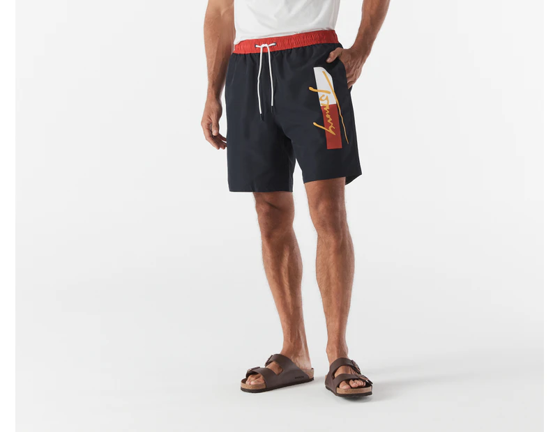 Tommy Hilfiger Men's Contrast Swim Trunks / Board Shorts - Desert Sky