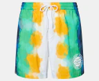 Tommy Jeans Men's Tie Dye Runner Shorts - Bright White/Multi