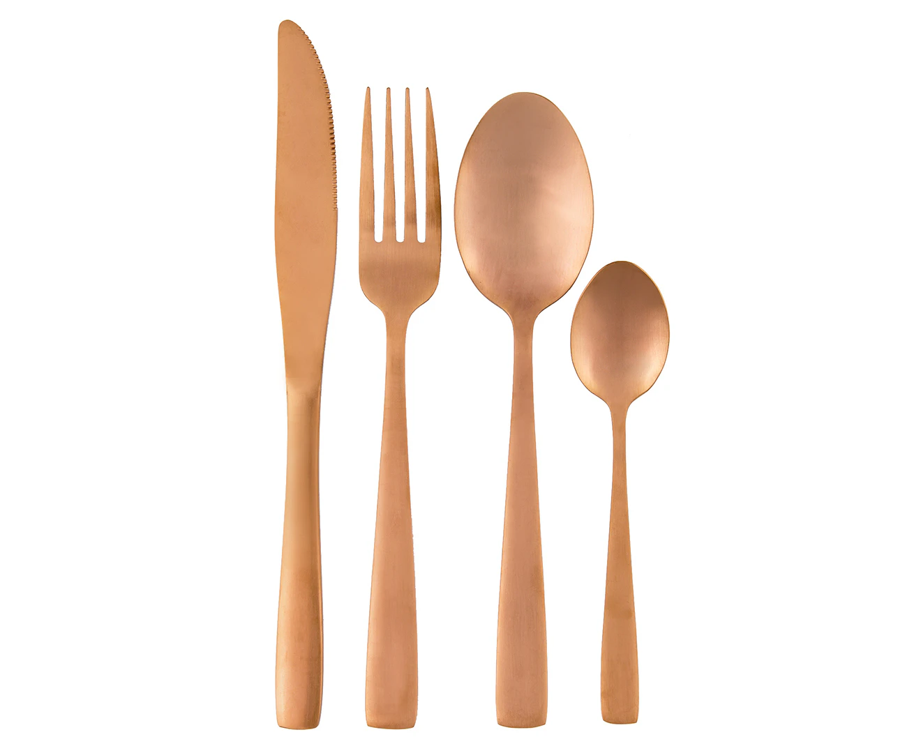 Daniel Brighton 16-Piece 18/0 Stainless Steel Cutlery Set - Matte Rose Gold