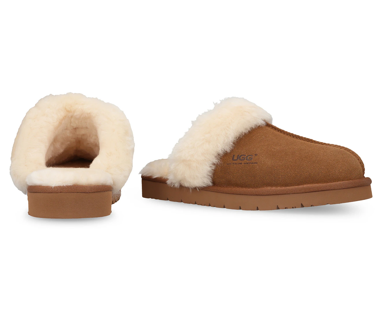 Australian Shepherd Unisex Muffin Slippers - Chestnut