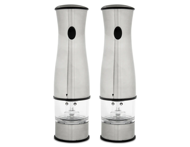 Ortega Kitchen Salt & Pepper Electric Grinder Set of 2 - Stainless Steel