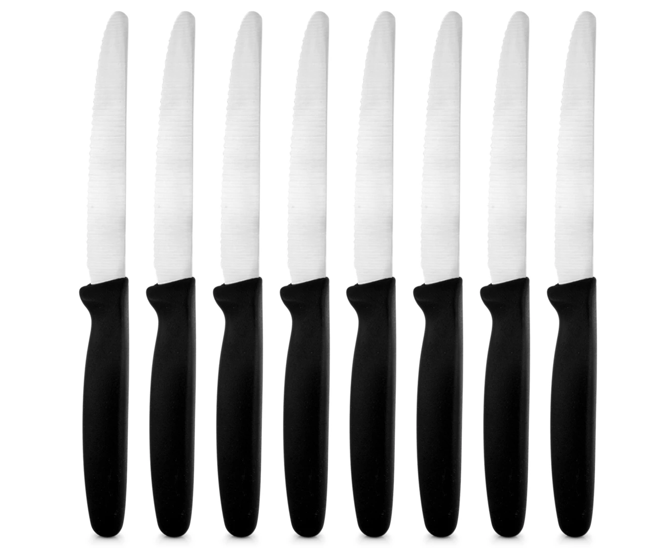 Ortega Kitchen 8-Piece Stainless Steel Serrated Steak Knife Set