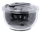 Ortega Kitchen 5L Salad Spinner w/ Stopper Button - Black/Clear