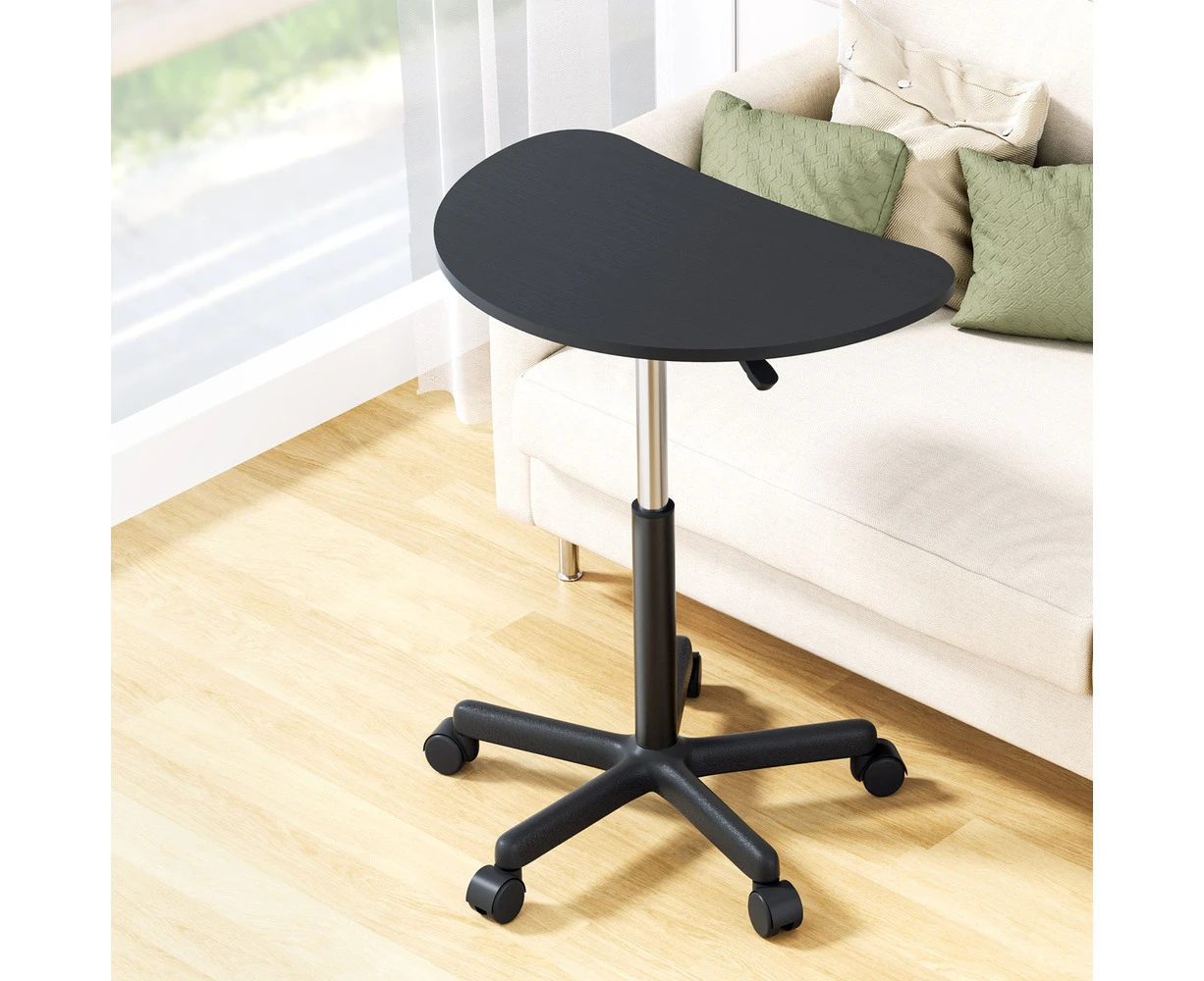 Artiss Laptop Desk Portable Height Adjustable Table Caster Wheels 60CM Black