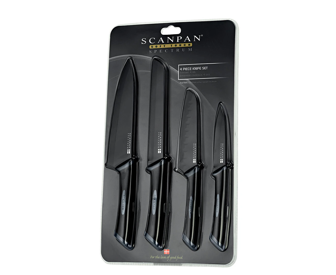 Scanpan 18998 Spectrum 4 Piece Knife Set Black