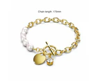 Elan Heart T-lock Toggle Bracelet