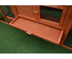 PawHub Double Run Wooden Chicken Coop Rabbit Hutch Bunny Cage Wood