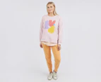 Elm Women's Xander Abstract Crew Sweatshirt - Pink
