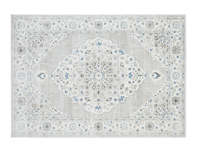 Rug Culture 330x240cm Emotion 77 Silk Look Transitional Rug - Silver