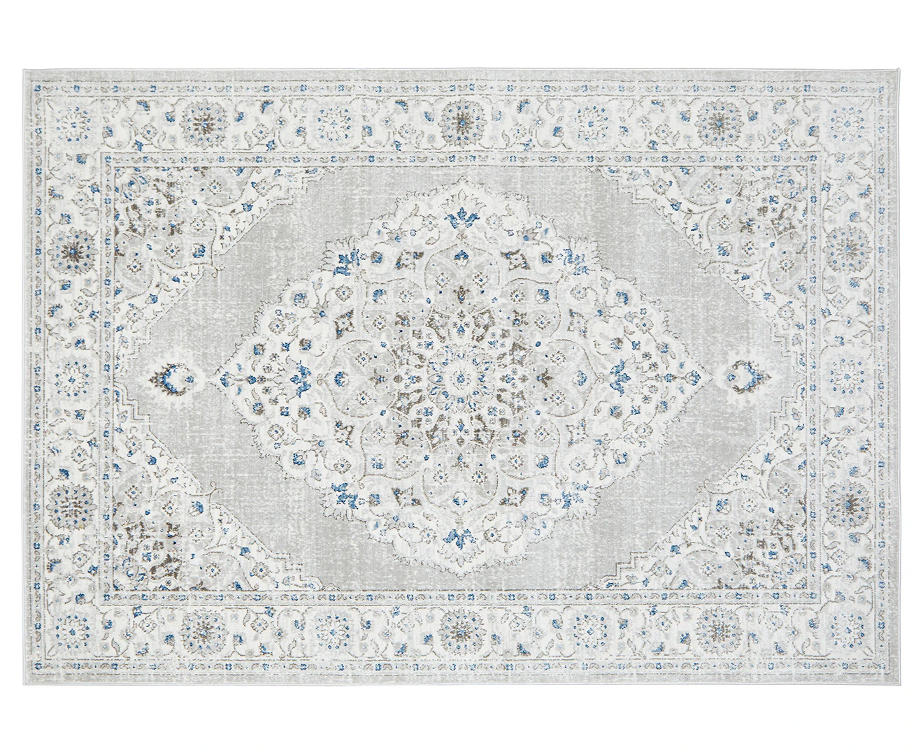 Rug Culture 230x160cm Emotion 77 Silk Look Transitional Rug - Silver