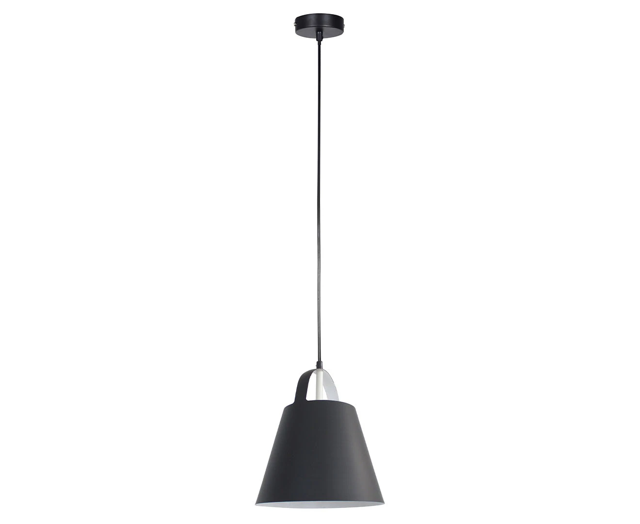 Clark Pendant Ceiling Light Lamp Cone Shade Black