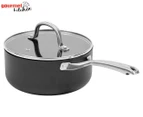 Gourmet Kitchen 20cm Meteore Non-Stick Saucepan w/ Flat Lid - Black/Silver